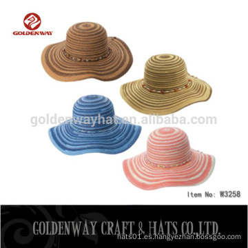 Promocionales Mixed colors Ladies 'Straw trenzado Sombreros